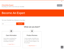 Tablet Screenshot of chinchillaexpert.com